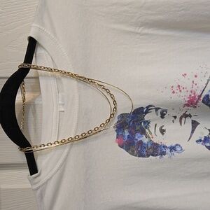 Necklace,3 chains gold tone,layered,contemporary,versatile